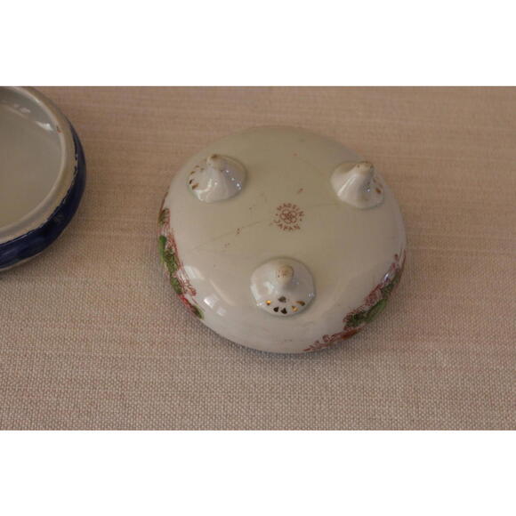 Vintage Geisha Girl Trinket Box – Footed Made in Japan - Picture 4 of 5